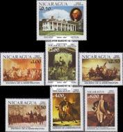 *Známky Nikaragua 1982 George Washington, razítkovaná séria - Kliknutím na obrázok zatvorte -